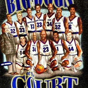 Collectible Big Dogs of the Court Size Large T-Shirt Legends Dream Team Rare